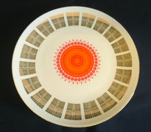 Lade das Bild in den Galerie-Viewer, DESSERT SAMMELTELLER - Porzellan, Goldrand Quadrat Sonnen Abstrakt Dekor
