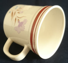 Lade das Bild in den Galerie-Viewer, 10 Teiliges KAFFEESERVICE - Keramik / Steingut, Blumenblüten Pflanzen Flora Linien Rand Motiv Dekor
